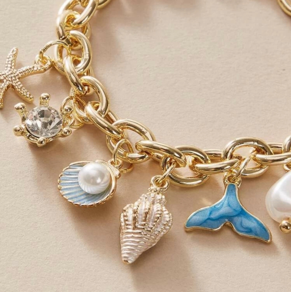 Mermaid inspired charm bracelet